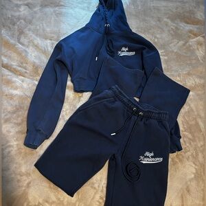 High Maintenance Navy Women's Jogger Sweatpants & Hoodie Set